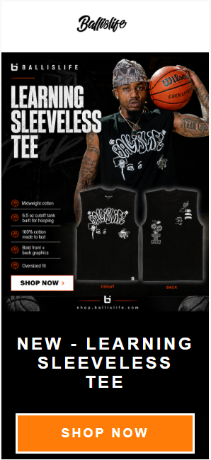 Ballislife Sleeveless Tee Email